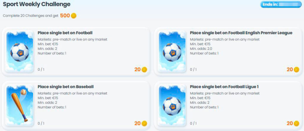sport weekly challenge cazimbo casino